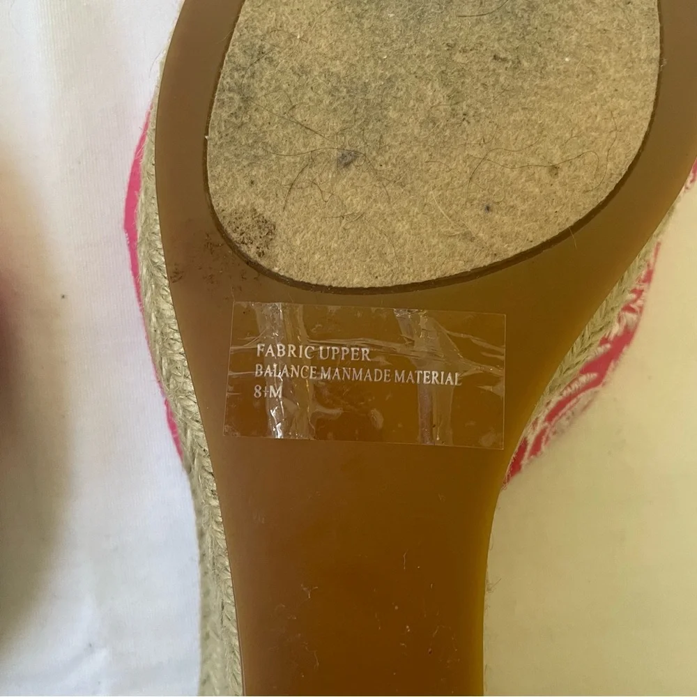 Coldwater Creek open toe espadrille wedge sandal size 8.5